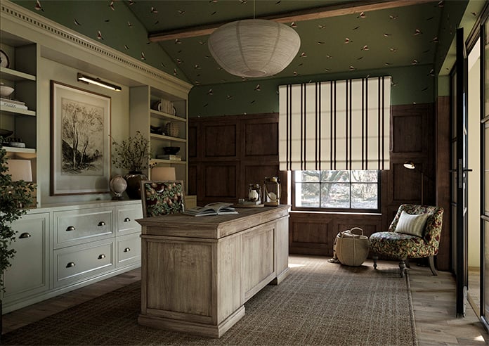 Winnies Stripe, Russet - Roman Blind - Image 6